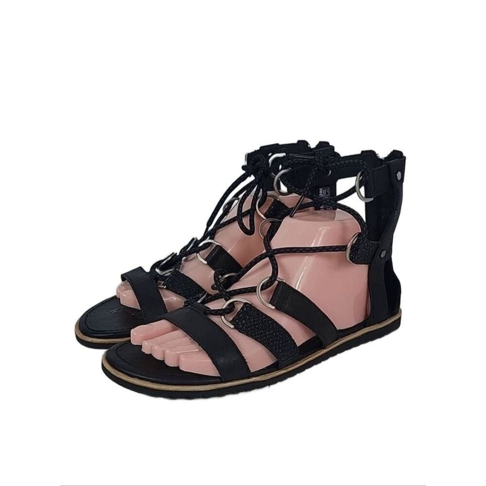 Sorel Black Gladiator Lace-Up Sandals